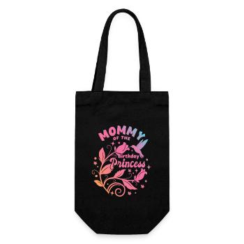 Maman de la princesse d’anniversaire - Geburtstag - Sac à bouteille - noir - Devant