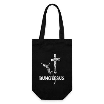 Bungee Jesus - Saut à l’élastique - Jésus Saut à l’élastique - Sac à bouteille - noir - Devant