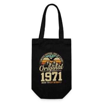 53 Year 1971 Birthday Gift Limited Edition - Gift Bag for Bottles - black - Front
