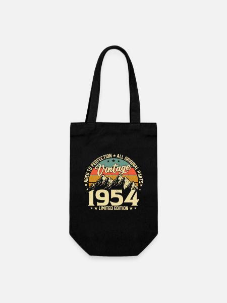 Perfekt gereift 1954 70-jähriges Jubiläum Jahrgang - Geschenkbeutel für Flaschen - Schwarz