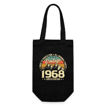 Aged to Perfection 1968 56th Anniversary Vintage - Gift Bag for Bottles - black - Front