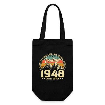 Aged to Perfection 1948 76e anniversaire vintage - Sac à bouteille - noir - Devant