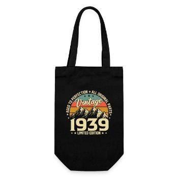 Aged to Perfection 1939 85th Birthday Vintage - Gift Bag for Bottles - black - Front