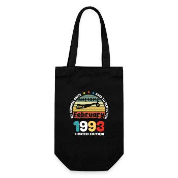 31 Years Old Made In 1993 Vintage February 1993 - Gift Bag for Bottles - black - Front