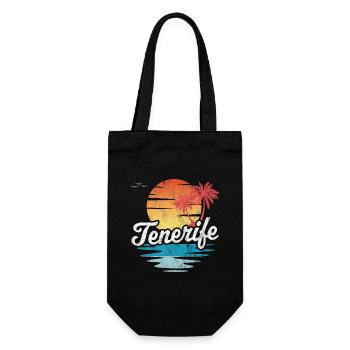 Teneriffa - Geschenkbeutel für Flaschen - Schwarz - Vorne