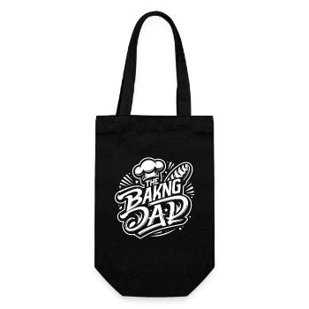Baking Dad backender Papa unser Vater backt - Geschenkbeutel für Flaschen - Schwarz - Vorne