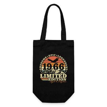 1966 Vintage Vintage Rétro Cadeau d’anniversaire - Sac à bouteille - noir - Devant