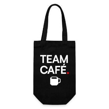 EAM CAFÉ | Humour café minimal - Sac à bouteille - noir - Devant