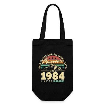 Great Since 1984 - Vintage 1984 Birthday - Gift Bag for Bottles - black - Front