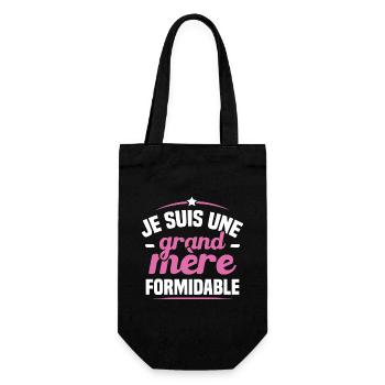 Je suis une grand mère formidable - Sac à bouteille - noir - Devant