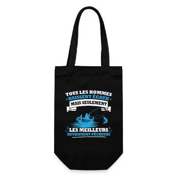 Les meilleurs deviennent pêcheurs - Sac à bouteille - noir - Devant