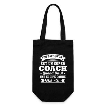 On sait qu'on est un super coach - Sac à bouteille - noir - Devant