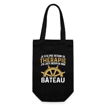 j'ai juste besoin de mon bâteau - Sac à bouteille - noir - Devant