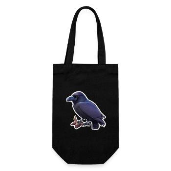 Krähe - Geschenkbeutel für Flaschen - Schwarz - Vorne