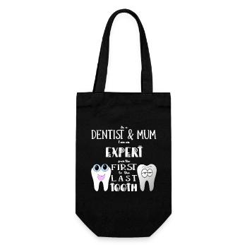 Dentist Mom Dentist Mom Gift - Gift Bag for Bottles - black - Front