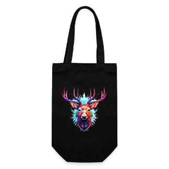 Deer - Gift Bag for Bottles - black - Front