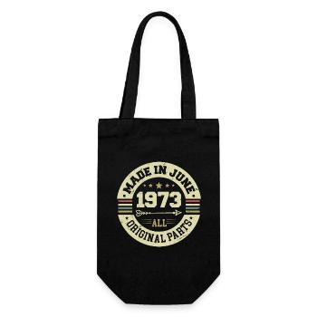 Juni 1973 Geburtstagsgeschenk Juni 1973 Juni 1973 - Geschenkbeutel für Flaschen - Schwarz - Vorne