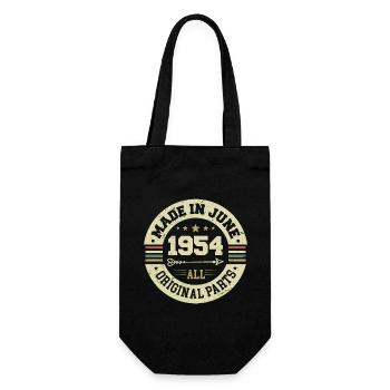 June 1954 Birthday Present June 1954 June 1954 - Gift Bag for Bottles - black - Front