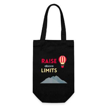 Raise above limits - Gift Bag for Bottles - black - Front