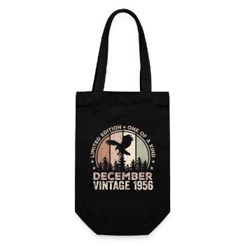Incomparable since December 1956 68 Anniversary - Gift Bag for Bottles - black - Front