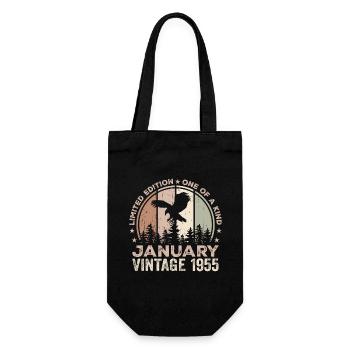 Incomparable since January 1955 69 Anniversary - Gift Bag for Bottles - black - Front