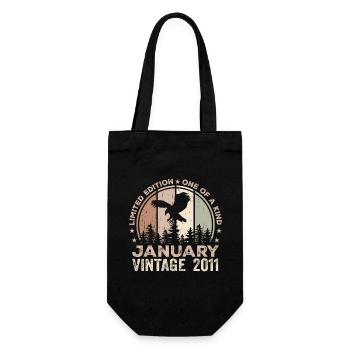 Incomparable since January 2011 13 Anniversary - Gift Bag for Bottles - black - Front