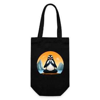 Penguin Yogi - Gift Bag for Bottles - black - Front