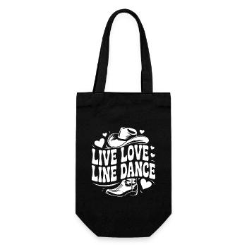 Live Love Line Dance Line Dance Fun Dancing - Gift Bag for Bottles - black - Front
