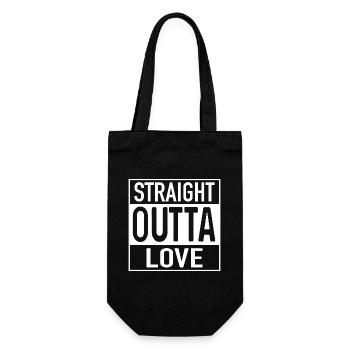 Straight OUTTA Love - Gift Bag for Bottles - black - Front