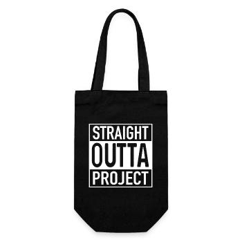 Straight OUTTA Project - Geschenkbeutel für Flaschen - Schwarz - Vorne