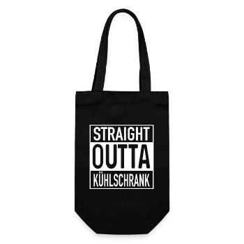 Straight OUTTA Kühlschrank - Geschenkbeutel für Flaschen - Schwarz - Vorne