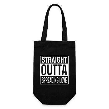 Straight OUTTA Spreading Love - Gift Bag for Bottles - black - Front
