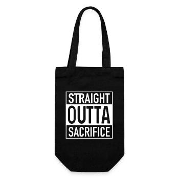 Straight OUTTA Sacrifice - Geschenkbeutel für Flaschen - Schwarz - Vorne