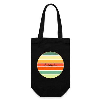 Coffee Retro Sunset - Gift Bag for Bottles - black - Front