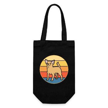 Mignon Chihuahua Dog Breed Vintage Retro Sunset - Sac à bouteille - noir - Devant