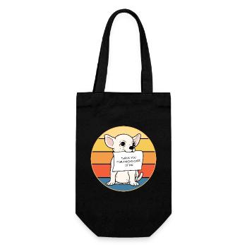 Mignon Chihuahua Dog Breed Vintage Retro Sunset - Sac à bouteille - noir - Devant