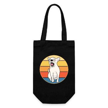 Mignon Chihuahua Dog Breed Vintage Retro Sunset - Sac à bouteille - noir - Devant