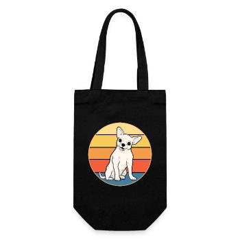 Mignon Chihuahua Dog Breed Vintage Retro Sunset - Sac à bouteille - noir - Devant