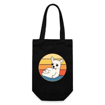 Mignon Chihuahua Dog Breed Vintage Retro Sunset - Sac à bouteille - noir - Devant