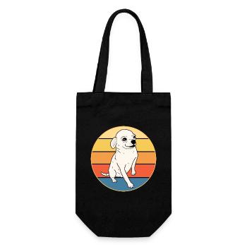 Mignon Chihuahua Dog Breed Vintage Retro Sunset - Sac à bouteille - noir - Devant