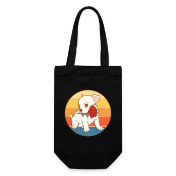 Mignon Chihuahua Dog Breed Vintage Retro Sunset - Sac à bouteille - noir - Devant