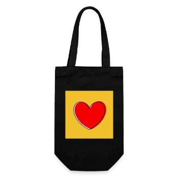 Saint-Valentin cœur rouge, st.valentin - Sac à bouteille - noir - Devant