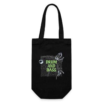 Drum and Bass Chrome - Gift Bag for Bottles - black - Front