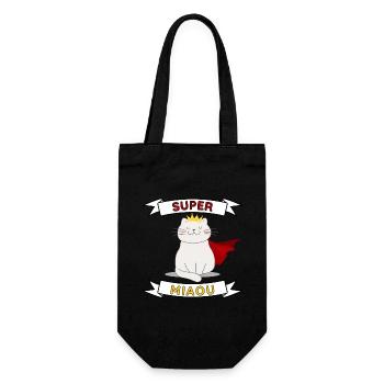 Super Meow - Gift Bag for Bottles - black - Front