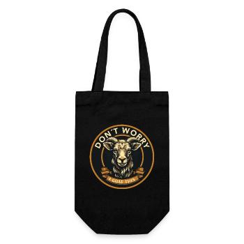 Ne vous inquiétez pas, je GOAT cet humour Drôles dictons - Sac à bouteille - noir - Devant