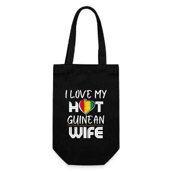 C’est drôle que j’aime mon mari guinéen chaud - Sac à bouteille - noir - Devant