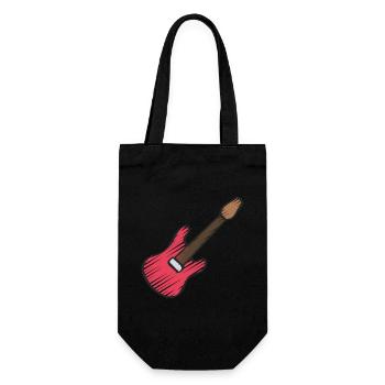 Red Guitar - Geschenkbeutel für Flaschen - Schwarz - Vorne