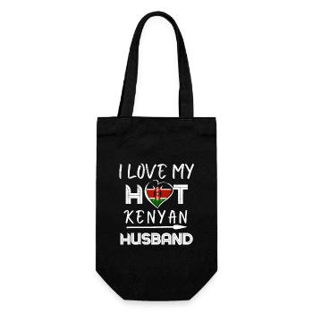 Funny Kenyan Husband - Geschenkbeutel für Flaschen - Schwarz - Vorne