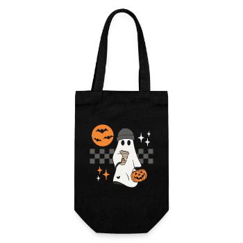 Halloween Ghost Ghost Pumpkin Pumpkin Spice - Gift Bag for Bottles - black - Front