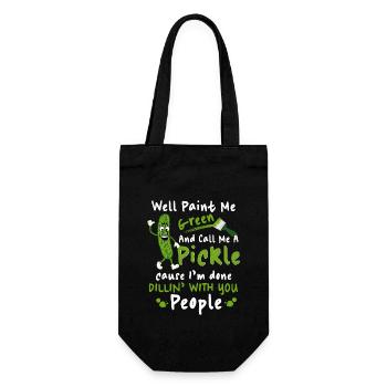 Peignez-moi en vert et appelez-moi un cornichon parce que j’ai fini - Sac à bouteille - noir - Devant